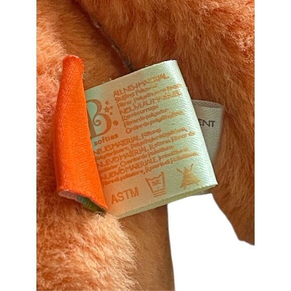 B Softies Kids Orange Happy Hues Coral Cutie Bunny Stuffed Animal Plush OS - Picture 6 of 10